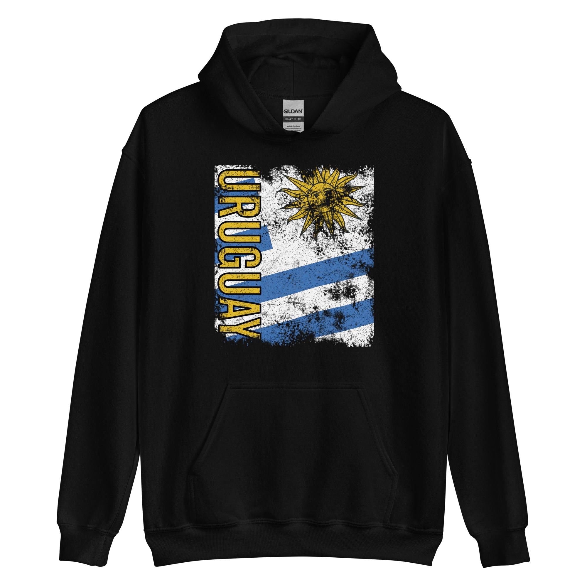 Uruguay Flag - Distressed Flag Hoodie