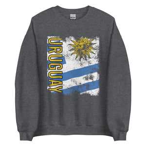 Uruguay Flag - Distressed Flag Sweatshirt