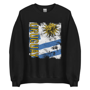 Uruguay Flag - Distressed Flag Sweatshirt