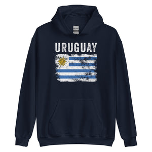Uruguay Flag Distressed - Uruguayan Flag Hoodie