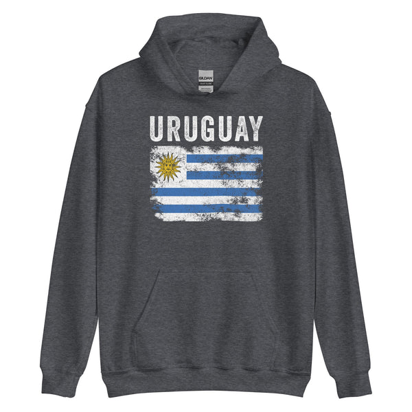 Uruguay Flag Distressed - Uruguayan Flag Hoodie