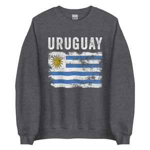 Uruguay Flag Distressed - Uruguayan Flag Sweatshirt