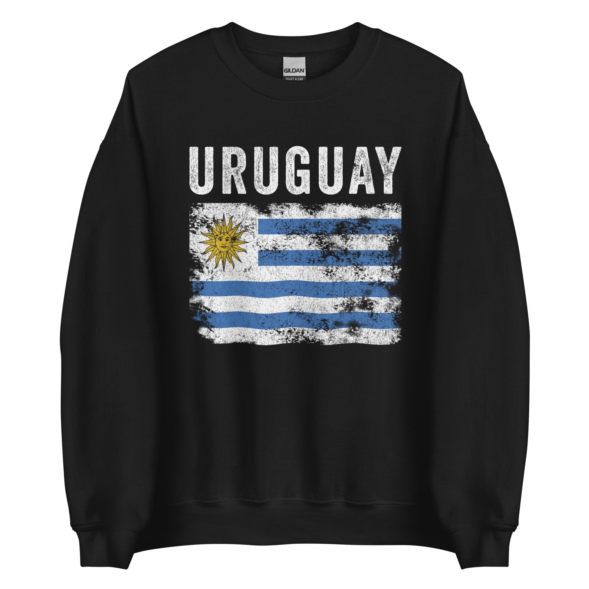 Uruguay Flag Distressed - Uruguayan Flag Sweatshirt