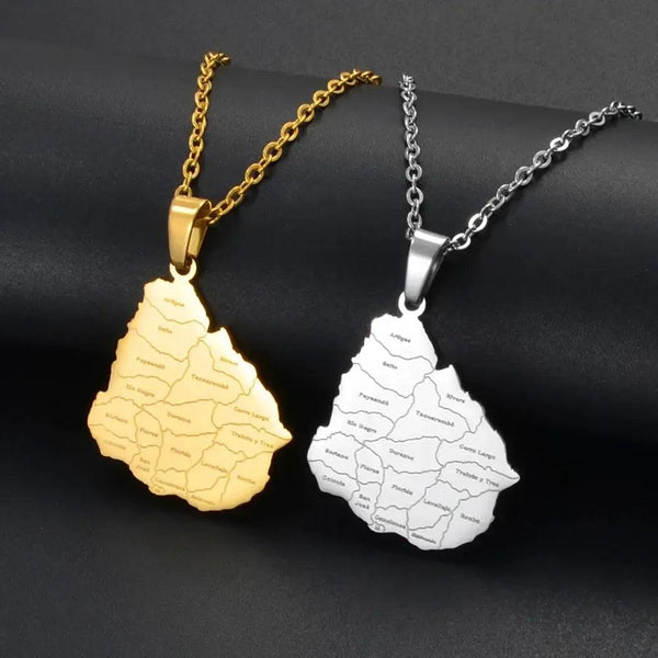 Uruguay Map Necklace