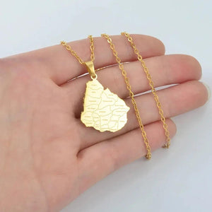 Uruguay Map Necklace