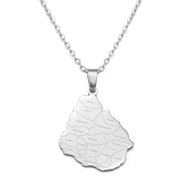 Uruguay Map Necklace