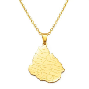Uruguay Map Necklace