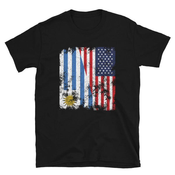 Uruguay USA Flag - Half American T-Shirt