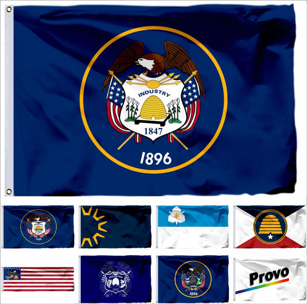 Utah State Flags - 90x150cm(3x5ft) - 60x90cm(2x3ft)