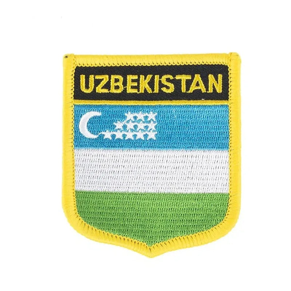 Uzbekistan Flag Patch - Sew On/Iron On Patch