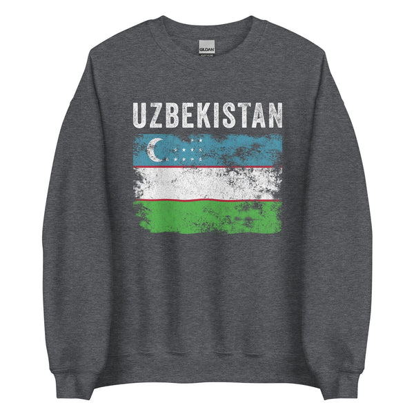 Uzbekistan Flag Vintage Uzbekistani Flag Sweatshirt