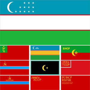 Uzbekistan Flags - 90x150cm(3x5ft) - 60x90cm(2x3ft)