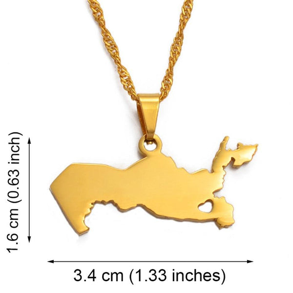 Uzbekistan Map Necklace