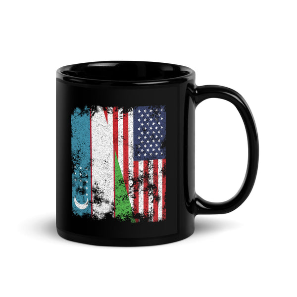 Uzbekistan USA Flag - Half American Mug