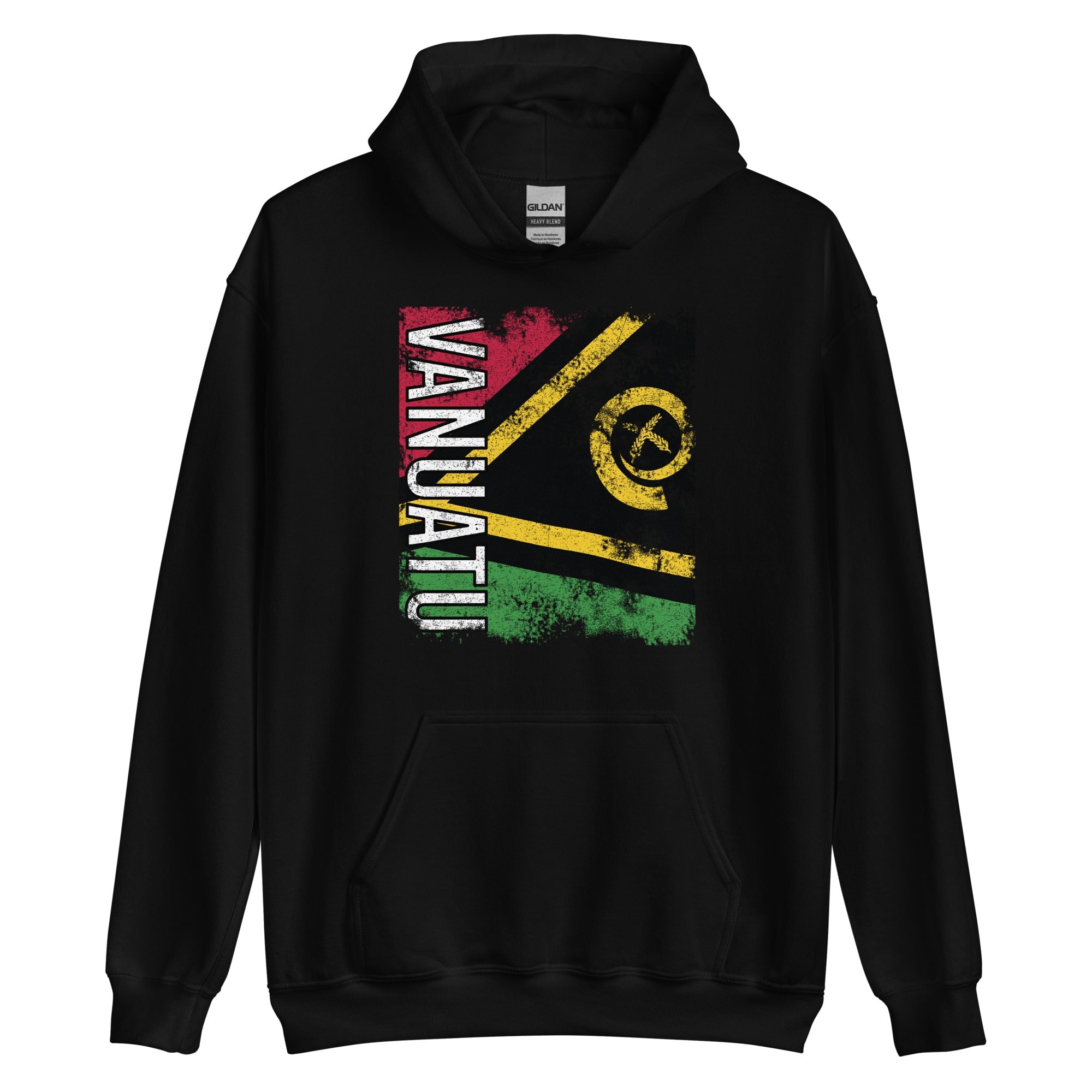 Vanuatu Flag - Distressed Flag Hoodie