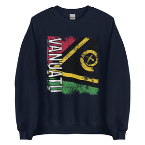 Vanuatu Flag - Distressed Flag Sweatshirt