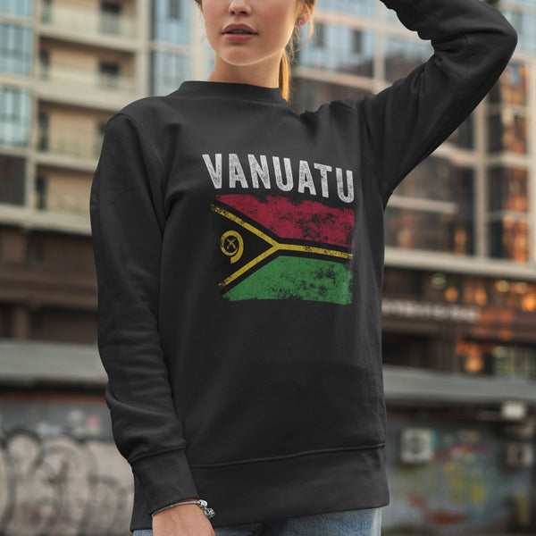 Vanuatu Flag Distressed Ni-Vanuatu Flag Sweatshirt