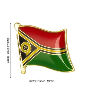 Vanuatu Flag Lapel Pin - Enamel Pin Flag