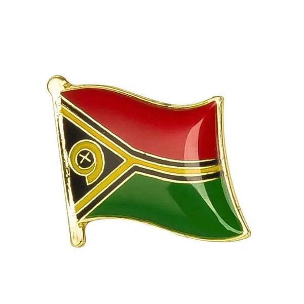 Vanuatu Flag Lapel Pin - Enamel Pin Flag