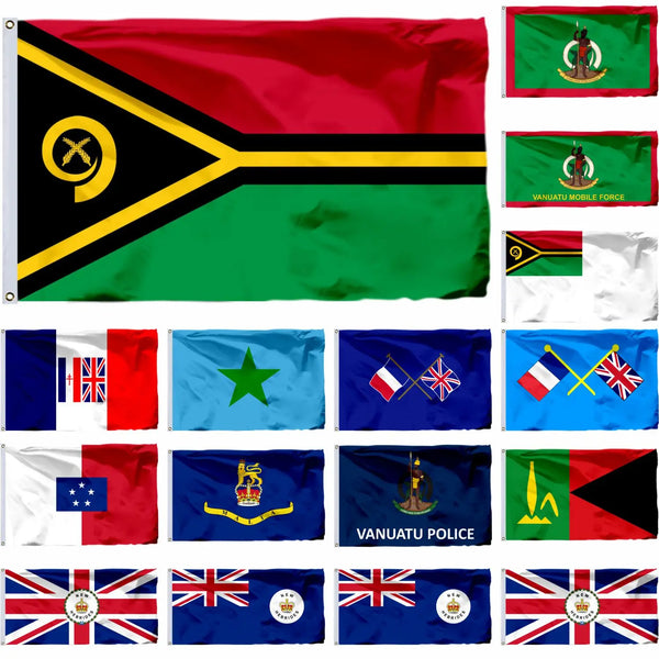 Vanuatu Flags - 90x150cm(3x5ft) - 60x90cm(2x3ft)