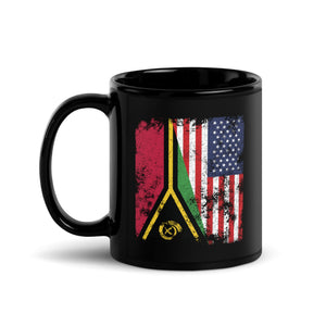 Vanuatu USA Flag - Half American Mug