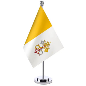 Vatican City Desk Flag - Small Office Table Flag