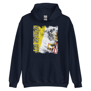 Vatican City Flag - Distressed Flag Hoodie