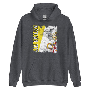 Vatican City Flag - Distressed Flag Hoodie