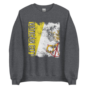 Vatican City Flag - Distressed Flag Sweatshirt