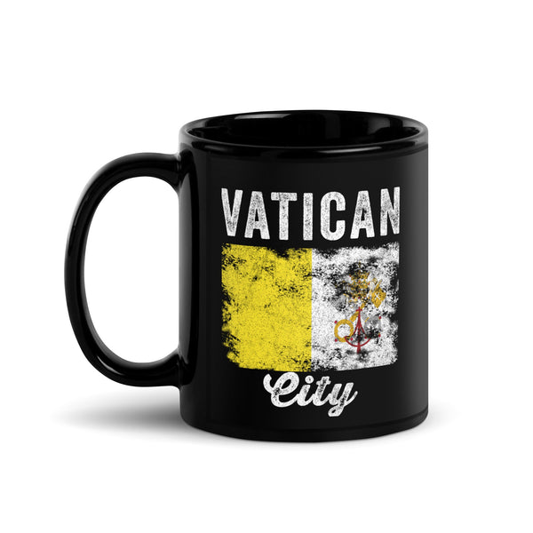 Vatican City Flag Distressed Mug