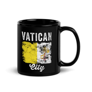 Vatican City Flag Distressed Mug