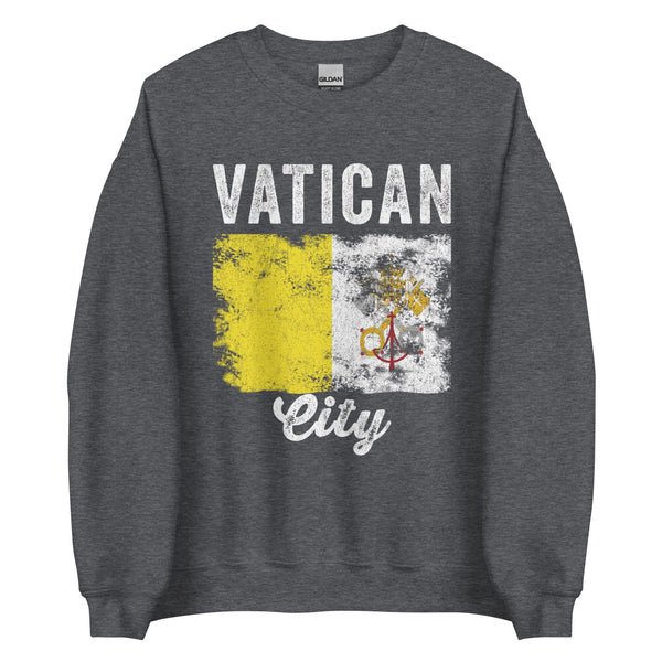 Vatican City Flag Distressed Sweatshirt