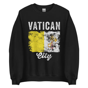 Vatican City Flag Distressed Sweatshirt
