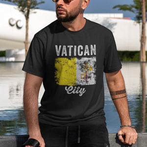 Vatican City Flag Distressed T-Shirt