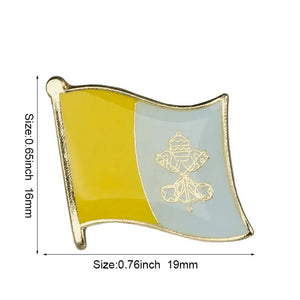 Vatican City Flag Lapel Pin - Enamel Pin Flag