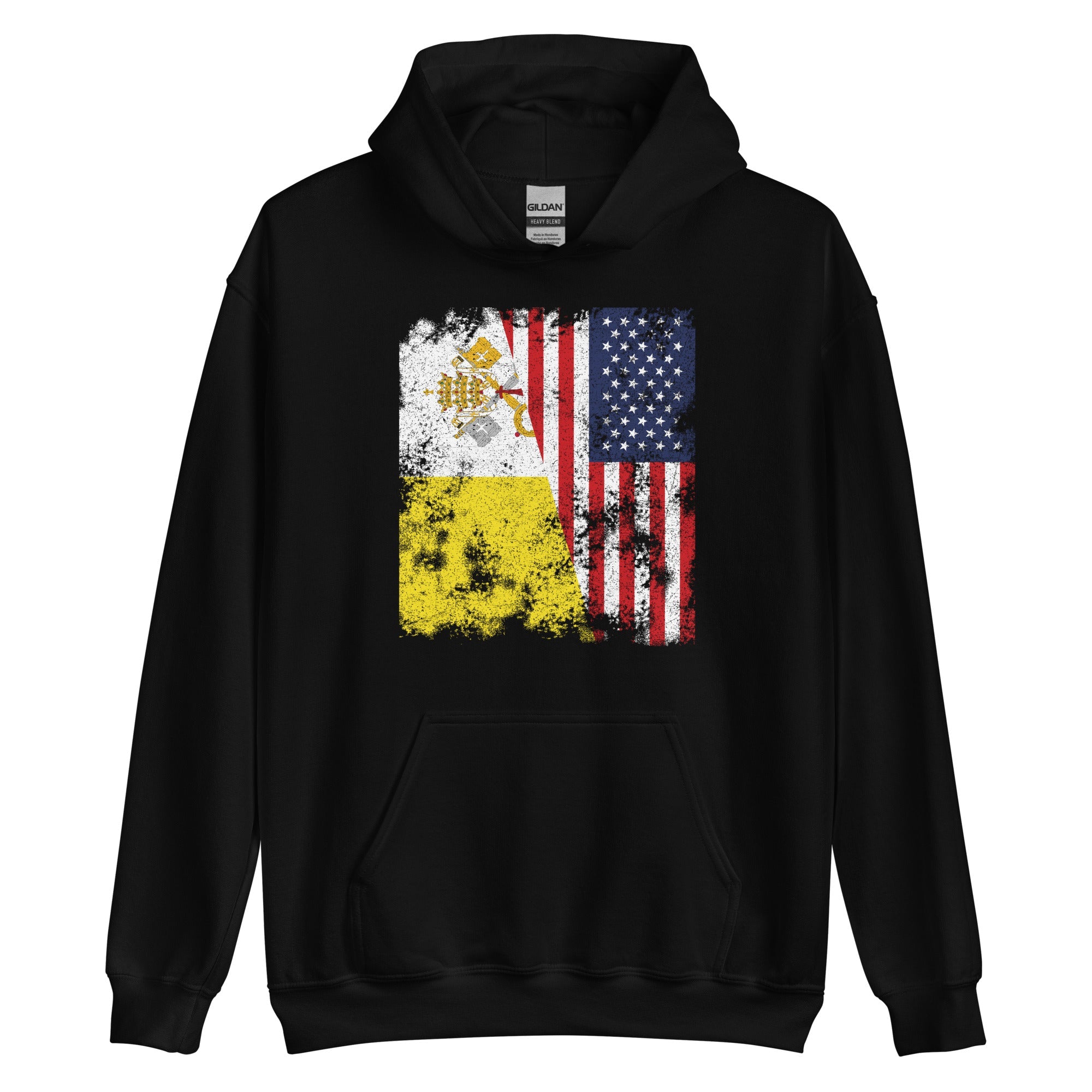 Vatican City USA Flag - Half American Hoodie