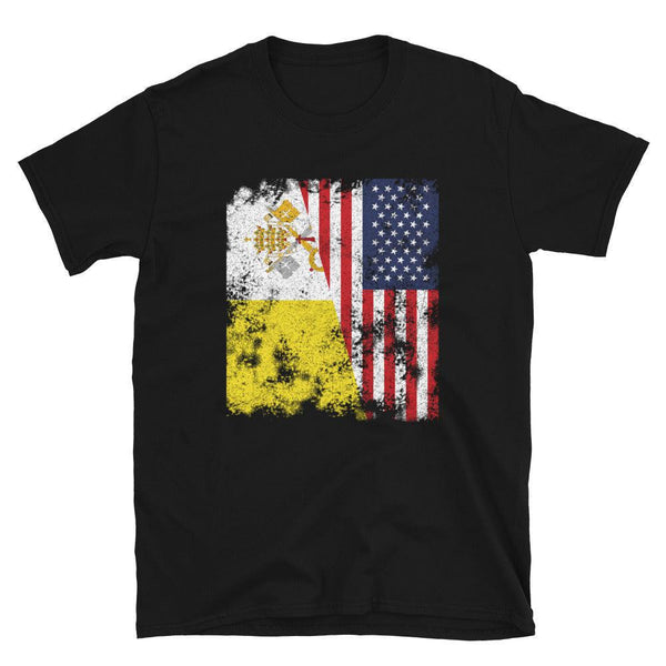 Vatican City USA Flag - Half American T-Shirt