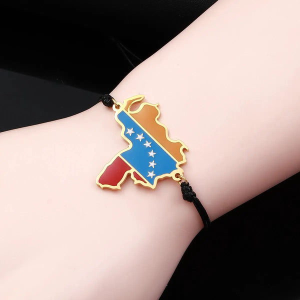 Venezuela Flag Map Bracelet