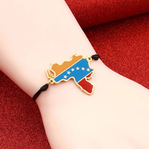 Venezuela Flag Map Bracelet