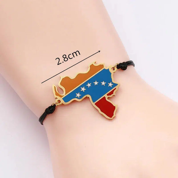 Venezuela Flag Map Bracelet