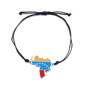 Venezuela Flag Map Bracelet