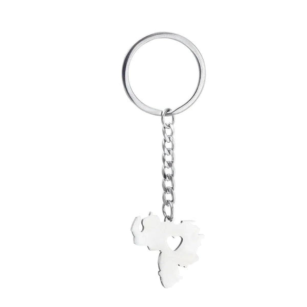 Venezuela Flag Map Keychain Collection