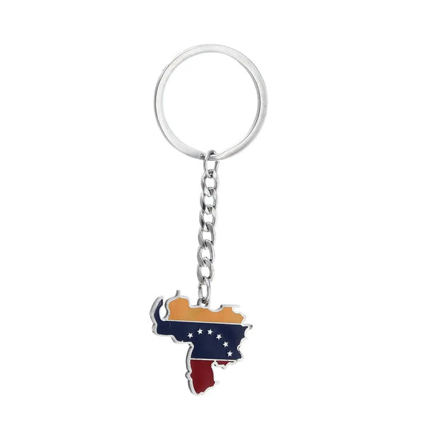 Venezuela Flag Map Keychain Collection