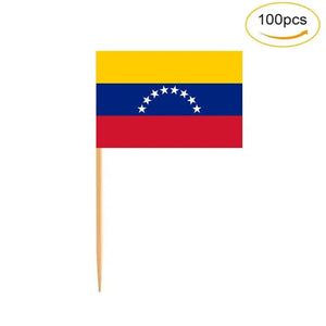 Venezuela Flag Toothpicks - Cupcake Toppers (100Pcs)