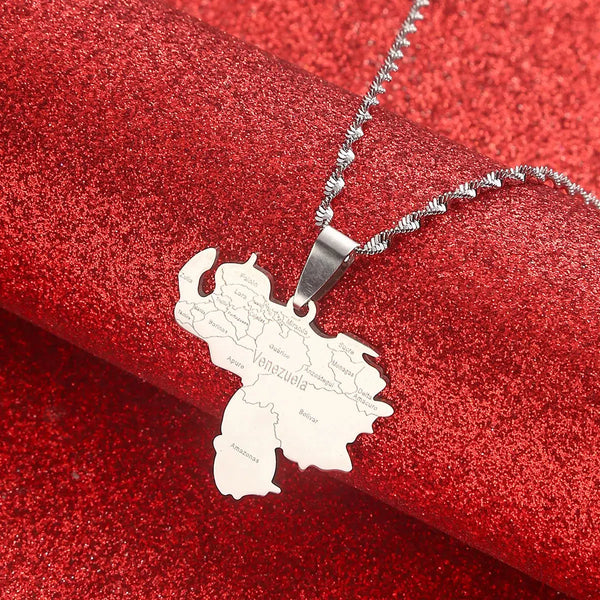 Venezuela Map Necklace