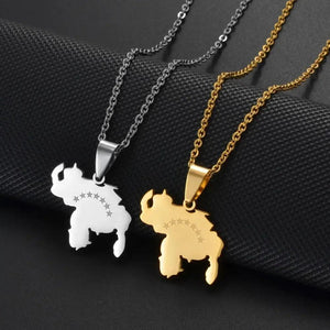 Venezuela Map Necklace