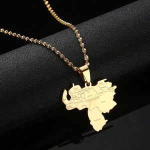 Venezuela Map Necklace