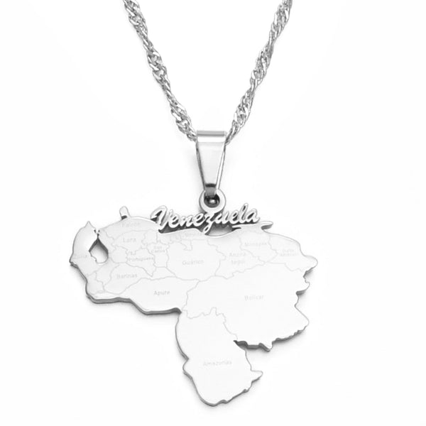 Venezuela Map Necklace