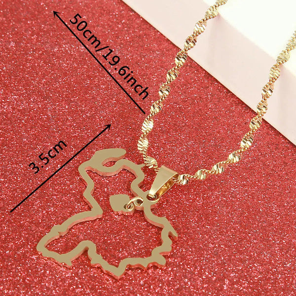 Venezuela Map Necklace