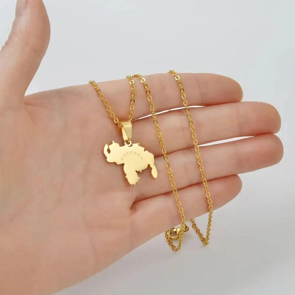 Venezuela Map Necklace